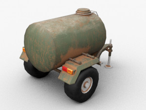 Water tank semi trailer 3D Modell