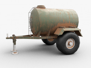 Water tank semi trailer 3D Modell