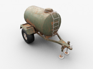 Water tank semi trailer 3D Modell
