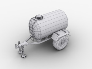 Water tank semi trailer 3D Modell