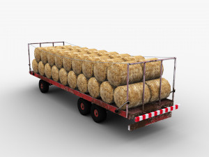 Bale Trailer Lowpoly Modelo 3D