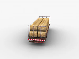 Bale Trailer Lowpoly 3D Model