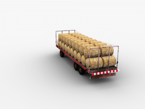 Bale Trailer Lowpoly Modelo 3D