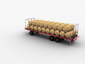 Bale Trailer Lowpoly Modelo 3D