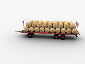 Bale Trailer Lowpoly Modelo 3D