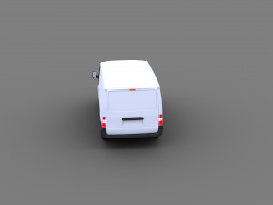 Transit Van Lowpoly 3D Модель