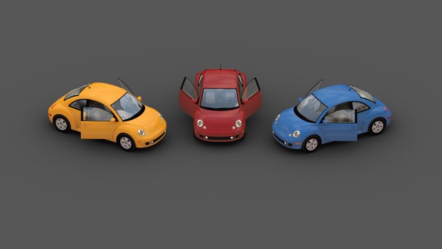Volkswagen Beetle 2004 3D Model .c4d .max .obj .3ds .fbx .stl .blend 