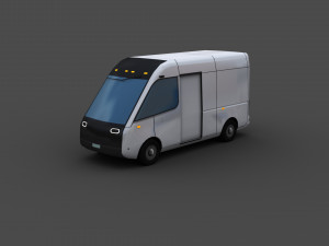 Electric Van 2 Lowpoly 3D Модель