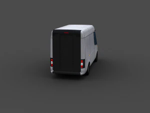Electric Van 2 Lowpoly 3D Model