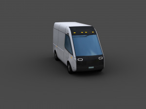 Electric Van 2 Lowpoly Model 3D