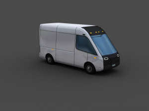 Electric Van 2 Lowpoly Model 3D