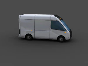 Electric Van 2 Lowpoly 3D Model