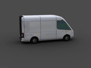 Electric Van 2 Lowpoly 3D Model