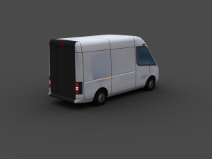 Electric Van 2 Lowpoly Model 3D