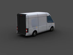 Electric Van 2 Lowpoly 3D Model