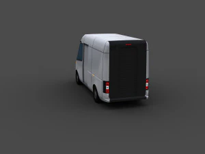 Electric Van 2 Lowpoly 3D Model
