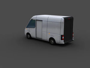Electric Van 2 Lowpoly 3D Model