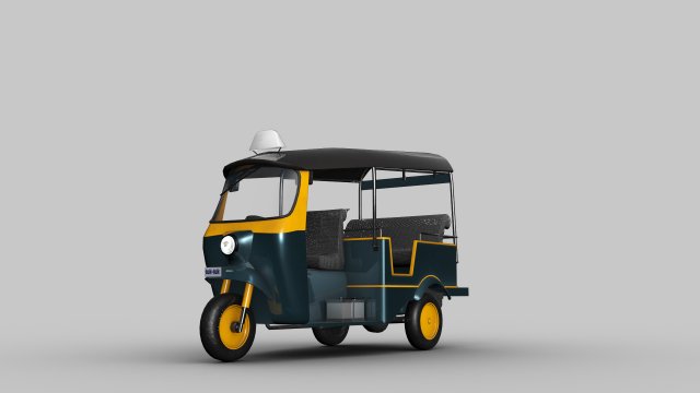 Tuk tuk Lowpoly 3D Model .c4d .max .obj .3ds .fbx .stl .blend 