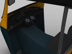 Tuk tuk Lowpoly 3D Model