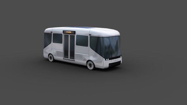 Arrival e-shuttle 3D 模型 .c4d .max .obj .3ds .fbx .stl .blend 