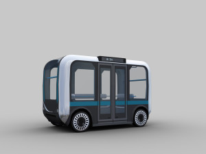 Olli Bus Lowpoly with interior Modello 3D