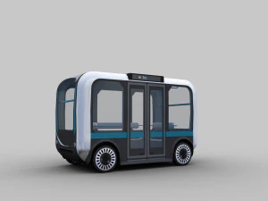 Olli Bus Lowpoly with interior 3D Model