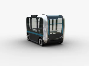 Olli Bus Lowpoly with interior 3D Model