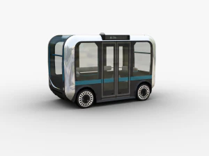Olli Bus Lowpoly with interior 3D Model