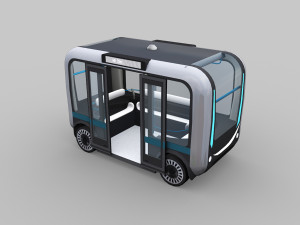 Olli Bus Lowpoly with interior Modello 3D