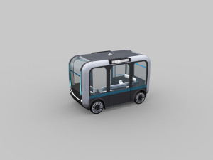 Olli Bus Lowpoly with interior Modello 3D