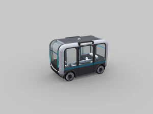 Olli Bus Lowpoly with interior 3D Model