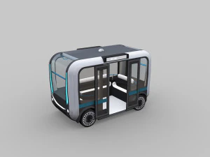 Olli Bus Lowpoly with interior 3D Model