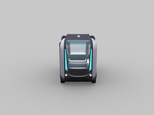 Olli Bus Lowpoly with interior Modello 3D
