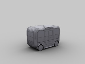 Olli Bus Lowpoly with interior Modello 3D