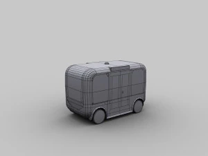 Olli Bus Lowpoly with interior 3D Model