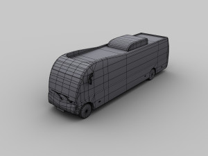 Electric Bus Pack 2 lowpoly Model 3D