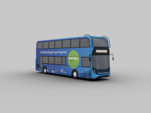 Electric Bus Pack 2 lowpoly Model 3D
