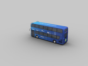 Electric Bus Pack 2 lowpoly Model 3D