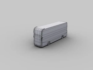 Electric Bus Pack 2 lowpoly 3D Model