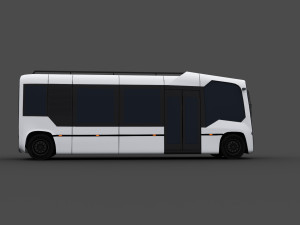 Electric Bus Pack 2 lowpoly Model 3D