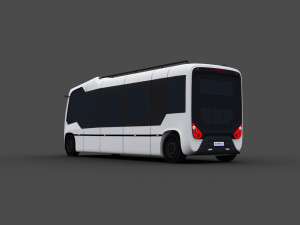 Electric Bus Pack 2 lowpoly Model 3D