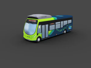 Pacote de &ocirc;nibus el&eacute;trico 3 Modelo 3D