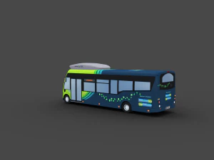 Pacote de &ocirc;nibus el&eacute;trico 3 Modelo 3D