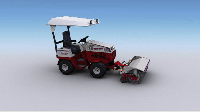Broom Truck Lowpoly Modelo 3D .c4d .max .obj .3ds .fbx .stl .blend 