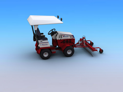 Tractors with Landscape rakes Modelo 3D