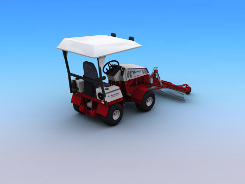 Tractors with Landscape rakes Modelo 3D