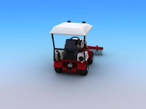 Tractors with Landscape rakes Modelo 3D