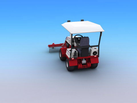 Tractors with Landscape rakes Modelo 3D