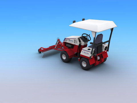 Tractors with Landscape rakes Modelo 3D