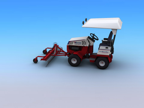 Tractors with Landscape rakes Modelo 3D